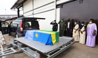 Body of Fallen Rwandan Peacekeeper Arrives Home