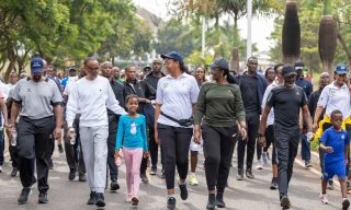 PHOTOS: President Kagame, First Lady & Gen. Muhoozi Join Citizens For Car Free Day Walk