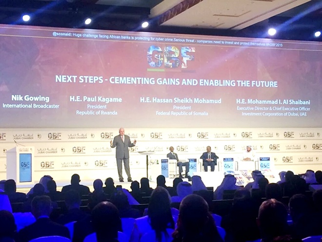 President Paul Kagame at the 3rd Africa Global Business Forum in Dubai, United Arab Emirates (photo/twitter)