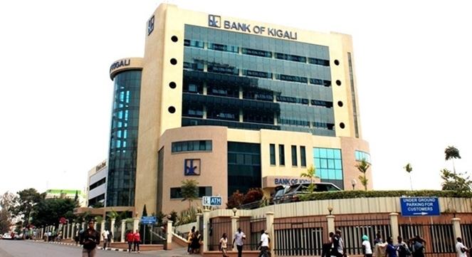 Bank of Kigali , in background is Kenya Commercial Bank in the heart of Kigali city