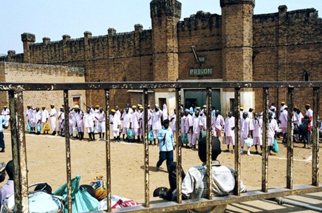 Inmates waiting for their visitors