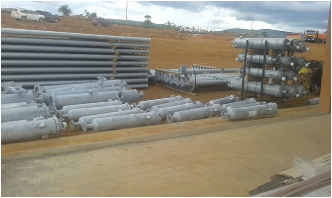 Some of the equipment that will form irrigation system