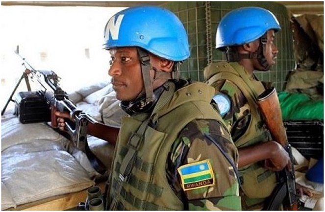 Rwandan troops serving under a UN Peace Keeping mission 
