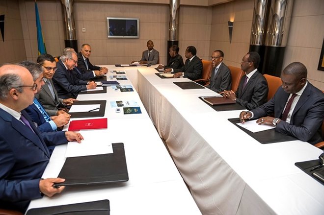 President Kagame meets with Moroccan business leaders in Casablanca June 21, 2016 – on last day of two day trip