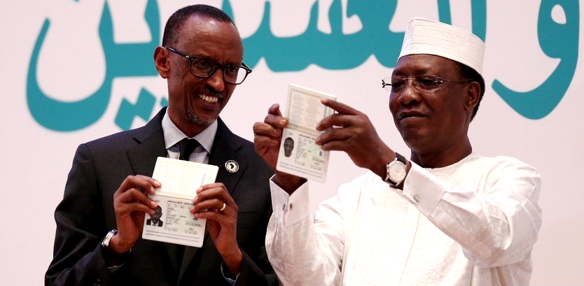 President Paul Kagame and President Idriss Deby get their Africa Passport