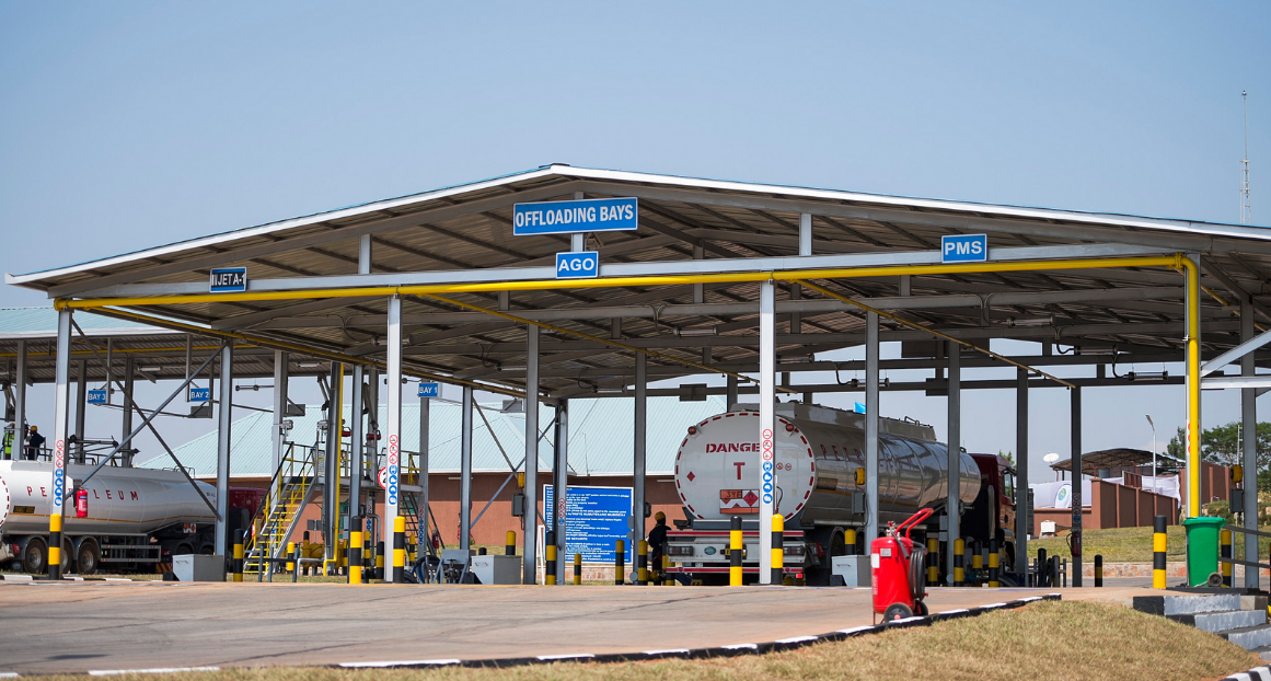 A Tanker loading at a New Depot in Rwanda. 