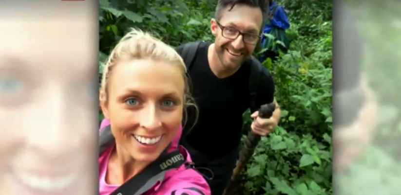 Gemma Cosgriff and her husband Damian trekked into the mountain Gorilla territory in Rwanda for Honeymoon