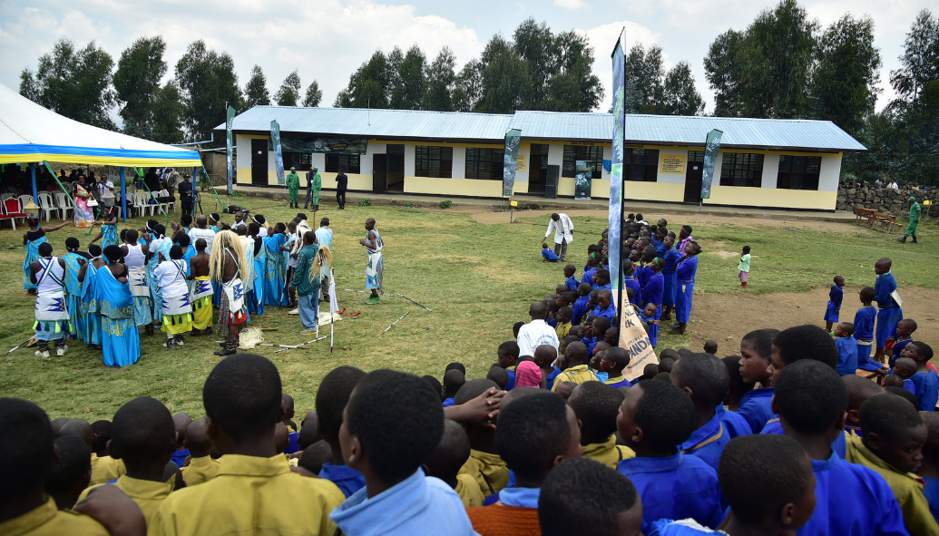 New classrooms built at Kanyove Primary school located outside Volcanoes National Park