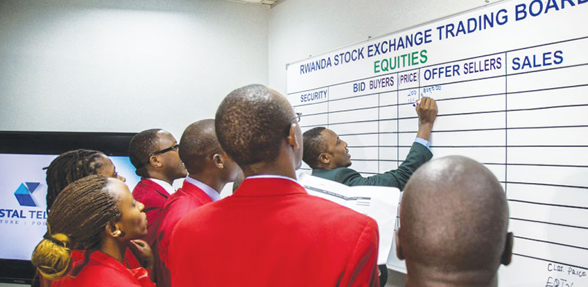 Brokers at the Rwanda Stock Exchange 