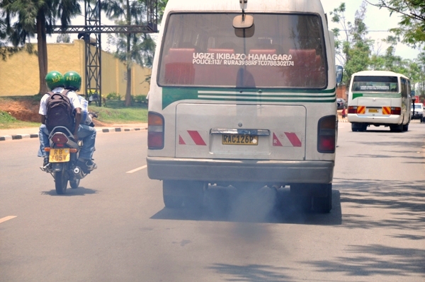 Bus spewing dark fumes considered very toxic 