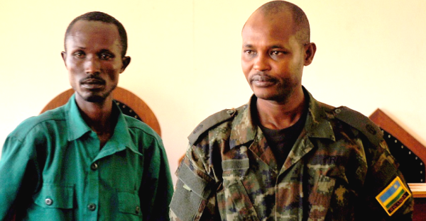 Nsanzimfura Mamelito(l) and his brother Maj .Dr. Aimable Rugomwa co-accused in a murder case