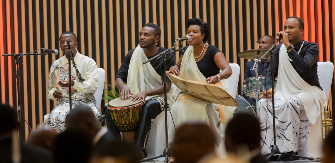 Playing traditional music instruments 