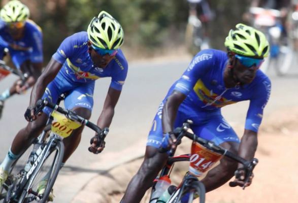 Kenyan cyclist currently in 8th position Tour du Rwanda 