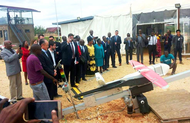 World Bank President Tests Rwandan Drone