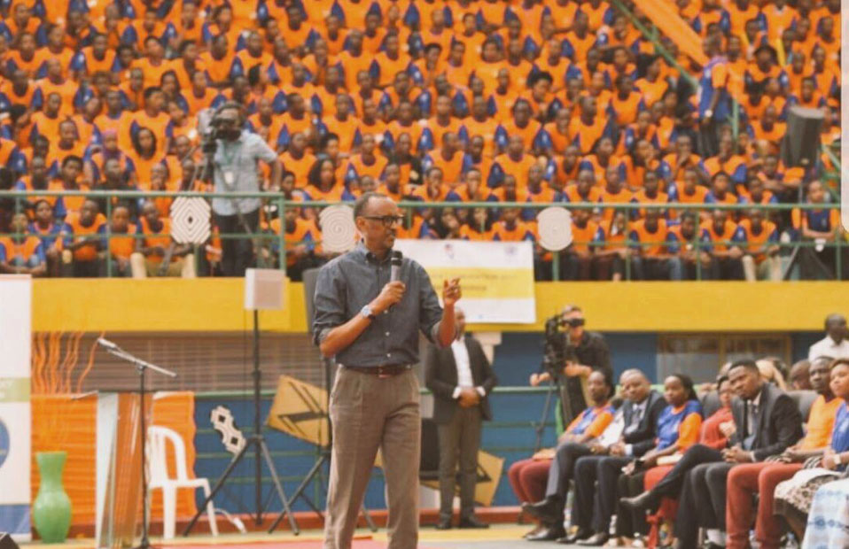 Aim for the’High Table’ -Kagame Challenges Youth