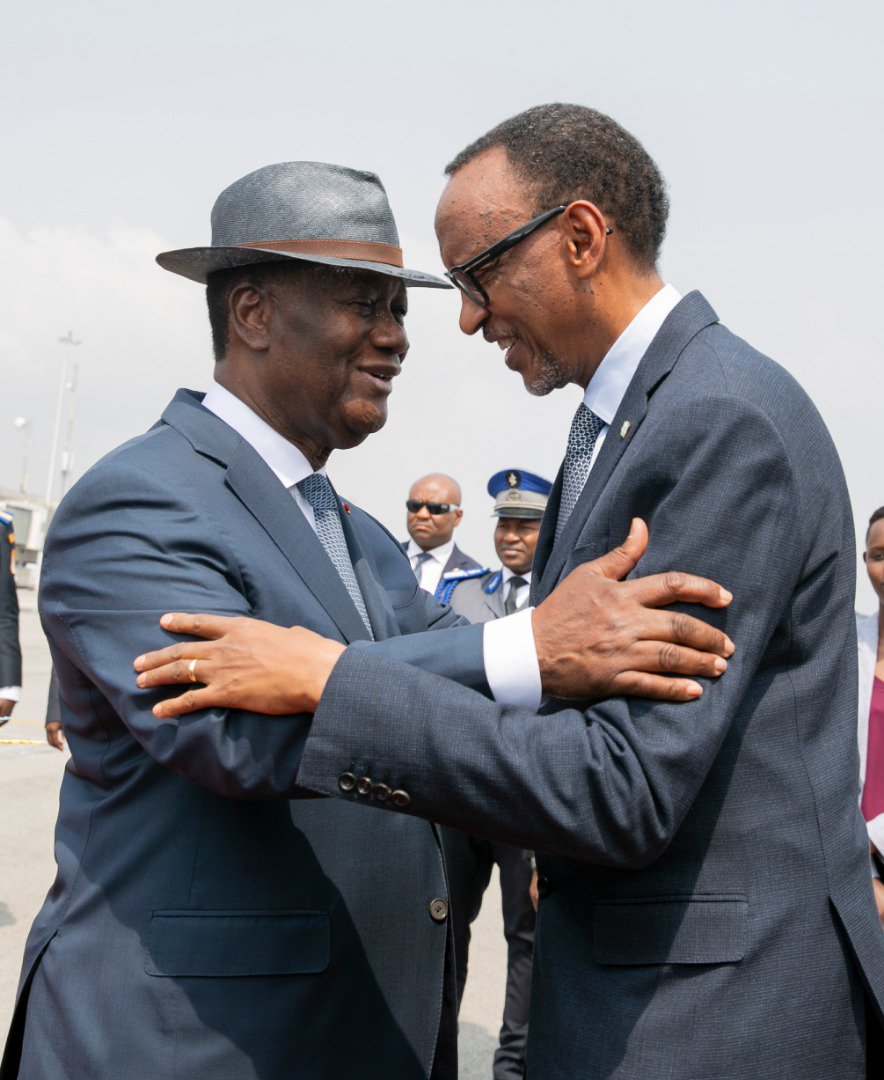 Kagame, First Lady in Côte d’Ivoire for State Visit