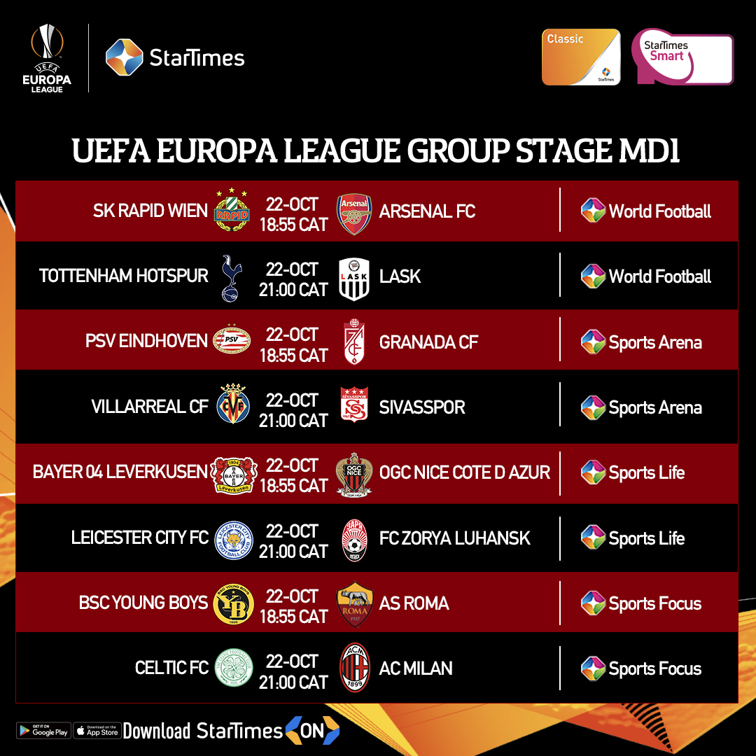 Sponsored: Watch UEFA Europa League on StarTimes as Group Stage Kicks off