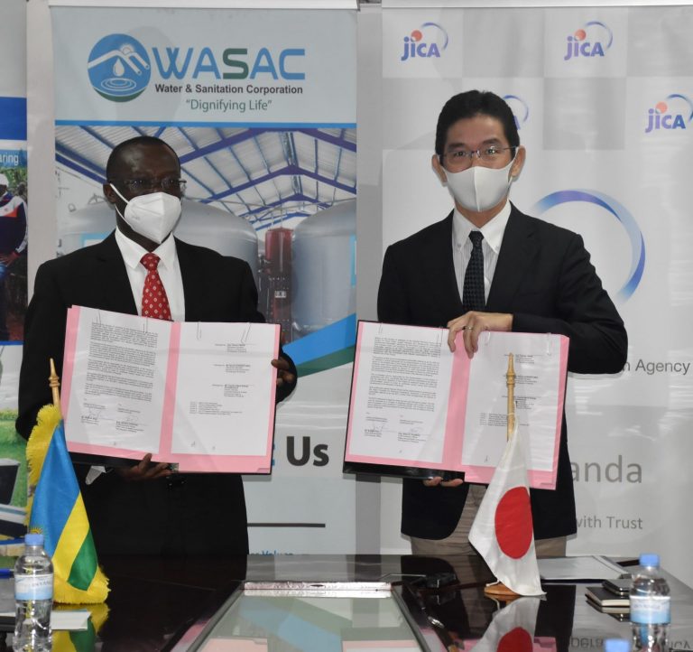 Wasac, JICA Sign An Agreement to Improve Water Supply, Management in