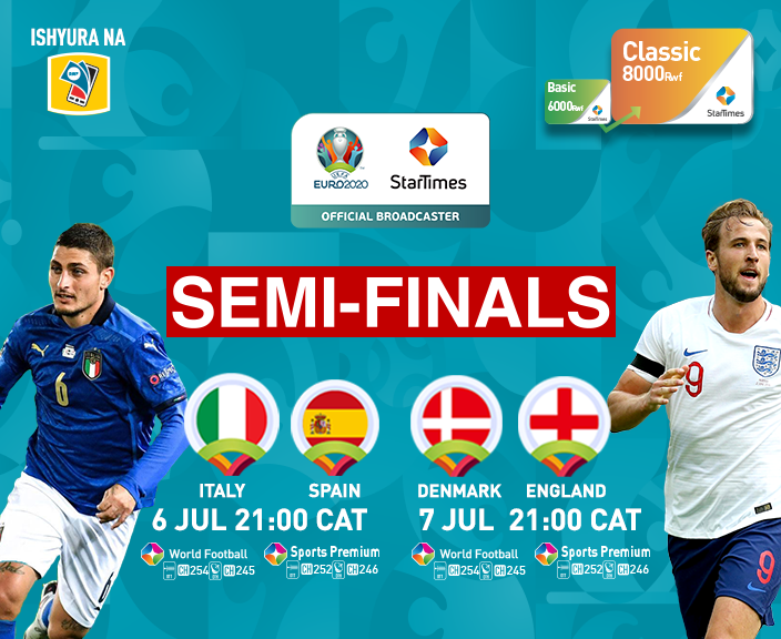 Euro 2020: England return home for semi-finals, live on StarTimes
