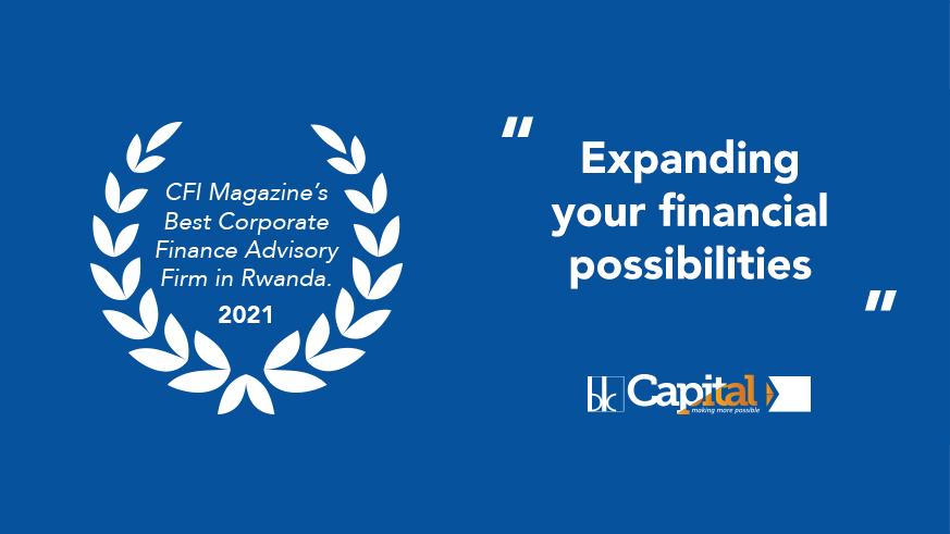 BK Capital Named Best Corporate Finance Advisory Firm in Rwanda