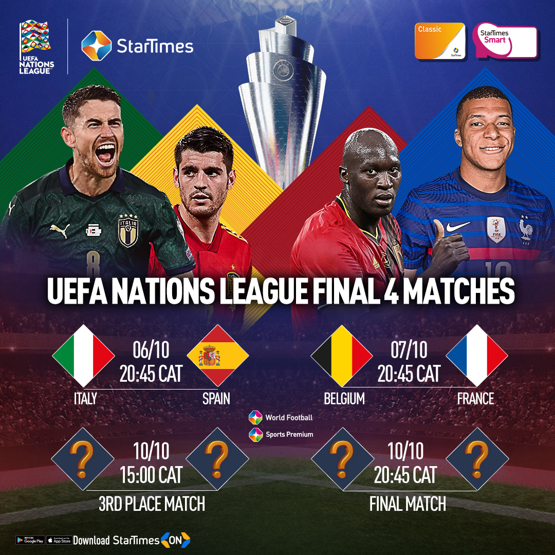 UEFA Nations League Preview – Heavyweight Line-up for Nations League Finals, Live on StarTimes