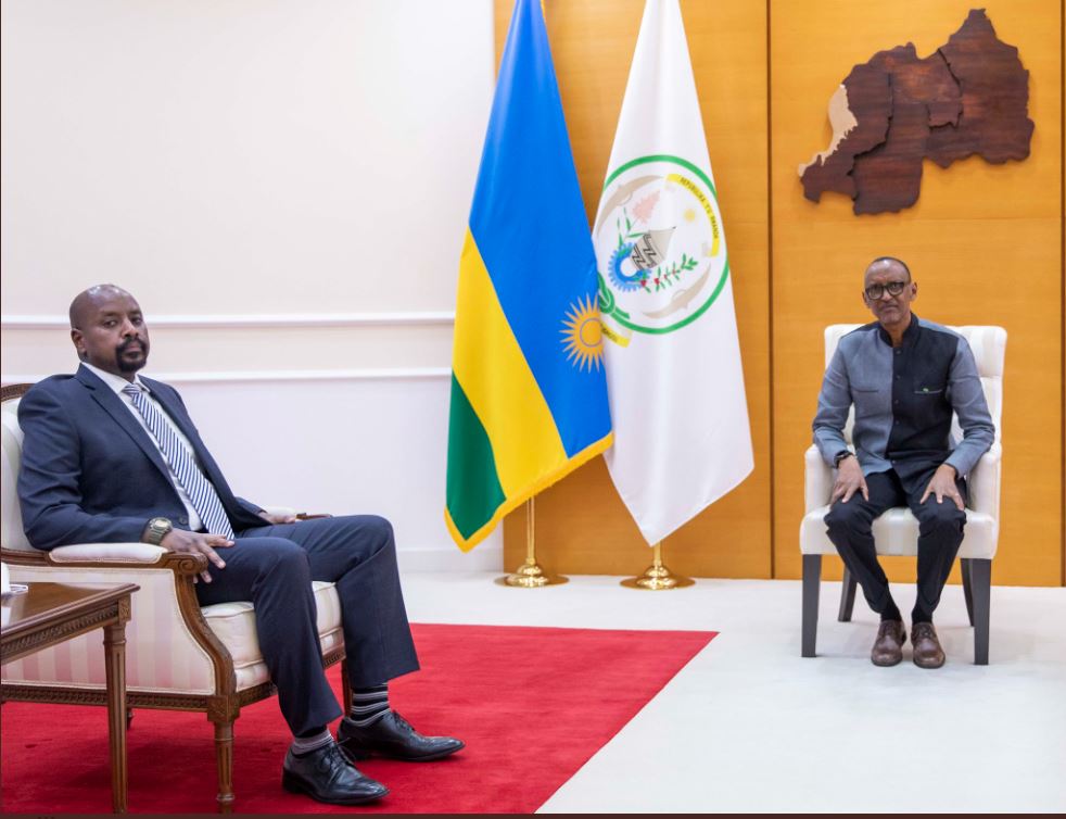 President Kagame, Gen. Muhoozi Hold Talks on Rwanda-Uganda Ties