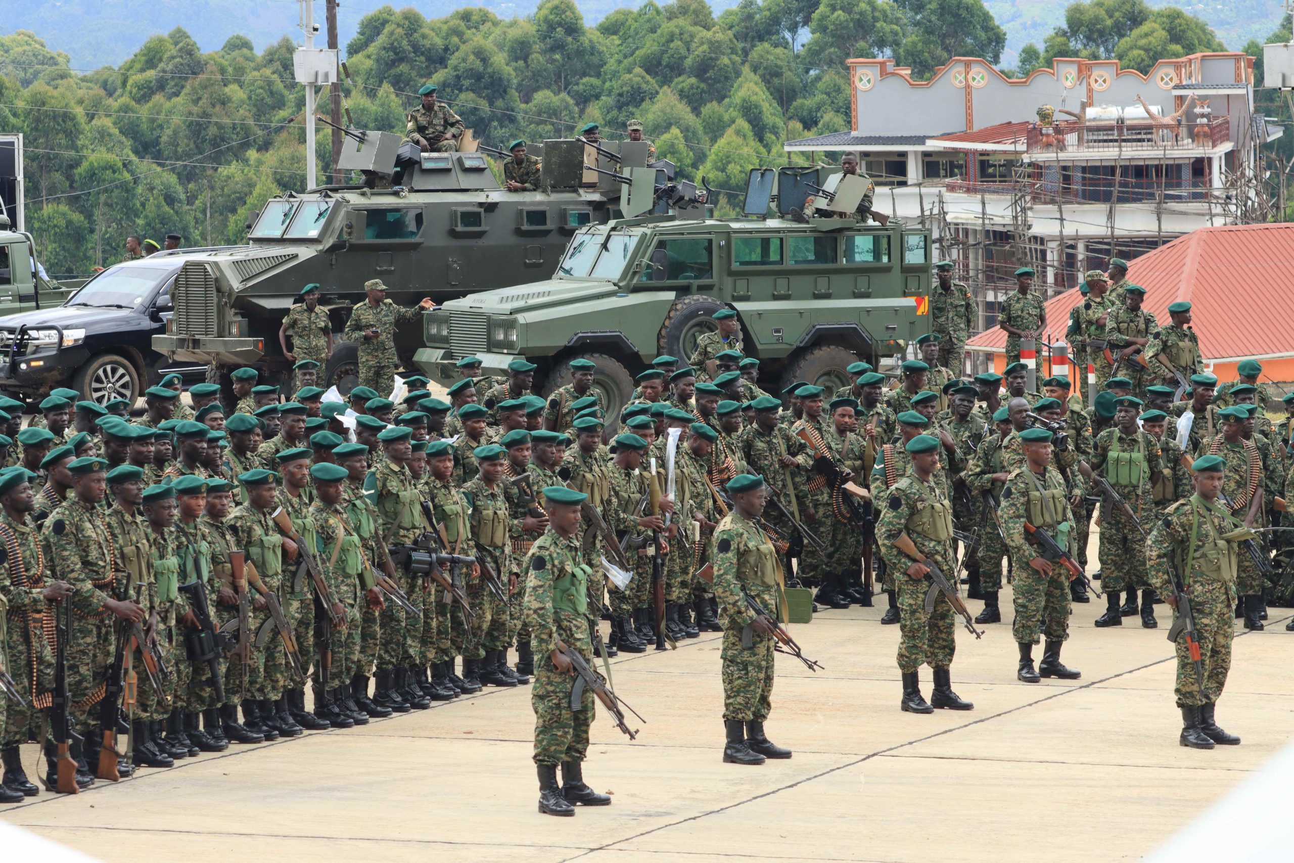 The UPDF contingent to DRC was flagged off in Kisoro, on Wednesday.
