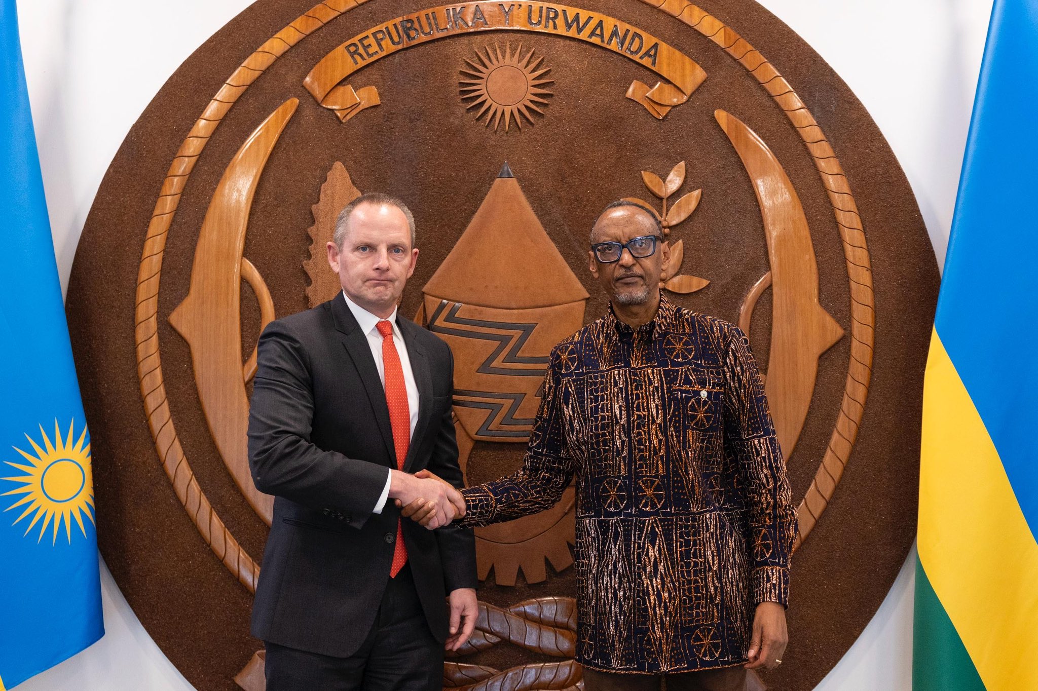 President Kagame Bids Farewell to U.S. Ambassador Kneedler