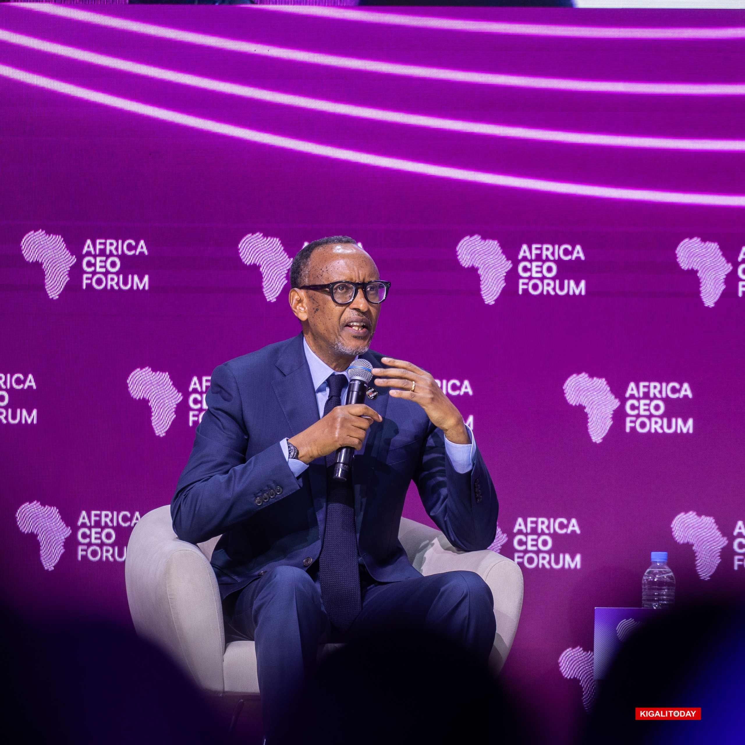 President Paul Kagame speaking at the Africa CEO Forum 2026.